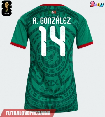 Lacne Ženy Futbalové dres Mexiko Armando Gonzalez #14 MS 2026 Krátky Rukáv - Domáci